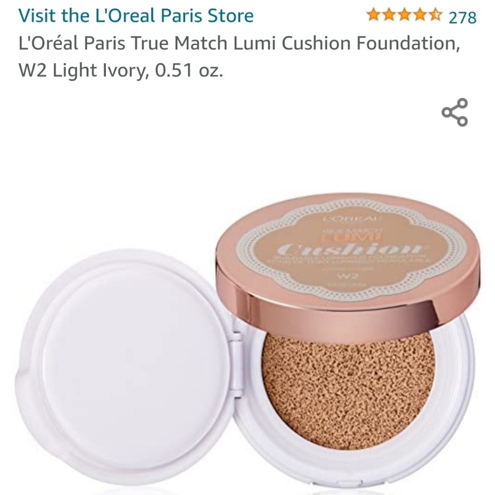 L'Oreal true match cushion w2 light ivory